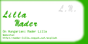 lilla mader business card